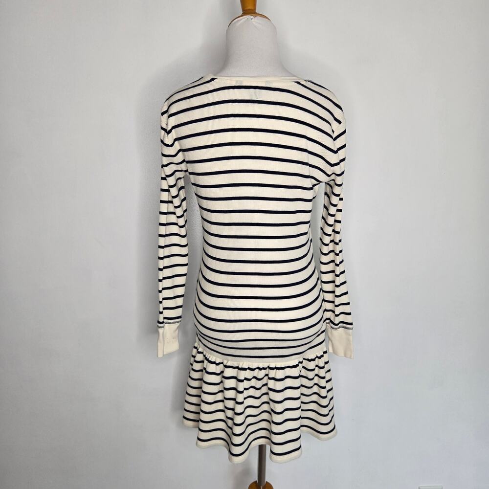 Lauren Ralph Lauren Women Drop Waist Dress Waffle Knit Preppy Fall Striped Small - Picture 4 of 13
